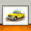1960's Chevrolet C10 Pickup Truck Art Print - 18" X 24" UNFRAMED