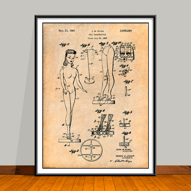 1959 Barbie Doll Toy Patent Print - UNFRAMED