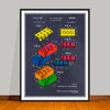 1961 Toy Building Blocks Colorized Patent Print - UNFRAMED