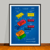 1961 Toy Building Blocks Colorized Patent Print - UNFRAMED