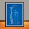 1961 Seattle Space Needle Patent Print - UNFRAMED