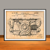 1962 Porsche Air cooled Engine Patent Print - Unframed