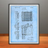 1963 Trane Hot Air Furnace Patent Print - Unframed