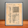 1963 Trane Hot Air Furnace Patent Print - Unframed