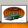 1964 Chevelle Malibu SS Convertible Muscle Car Art Print - 13" X 19" UNFRAMED