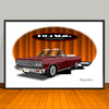 1964 Chevelle Malibu SS Convertible Muscle Car Art Print - 13" X 19" UNFRAMED