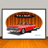 1964 Chevelle Malibu SS Convertible Muscle Car Art Print - 13" X 19" UNFRAMED