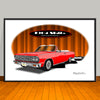 1964 Chevelle Malibu SS Convertible Muscle Car Art Print - 13" X 19" UNFRAMED