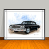 1964 Chevrolet Impala Car Art Print - 18" X 24" UNFRAMED