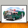 1964 Chevrolet Impala Garage Car Art Print - 13" X 19" UNFRAMED
