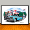 1964 Chevrolet Impala Garage Car Art Print - 13" X 19" UNFRAMED