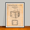 1964 Portable Television Receiver Patent Print - Unframed