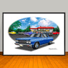 1965 Chevelle Malibu SS Diner Muscle Car Art Print - 13" X 19" UNFRAMED