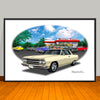 1965 Chevelle Malibu SS Diner Muscle Car Art Print - 13" X 19" UNFRAMED