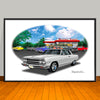 1965 Chevelle Malibu SS Diner Muscle Car Art Print - 13" X 19" UNFRAMED