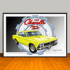 1966 Chevrolet Chevelle SS Gear Muscle Car Art Print - 13" X 19" UNFRAMED