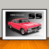 1966 Chevrolet Chevelle SS Hardtop Muscle Car Art Print - 13" X 19" UNFRAMED
