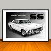 1966 Chevrolet Chevelle SS Hardtop Muscle Car Art Print - 13" X 19" UNFRAMED