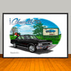 1966 Chevelle SS Vinyl Top Muscle Car Art Print - 13" X 19" UNFRAMED