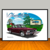 1966 Chevelle SS Muscle Car Art Print - 13" X 19" UNFRAMED