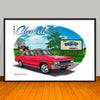 1966 Chevelle SS Muscle Car Art Print - 13" X 19" UNFRAMED