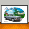 1966 Chevelle SS Muscle Car Art Print - 13" X 19" UNFRAMED