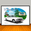 1966 Chevelle SS Muscle Car Art Print - 13" X 19" UNFRAMED