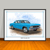 1966 Chevrolet Chevelle SS Muscle Car Art Print - 18" X 24" UNFRAMED