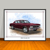 1966 Chevrolet Chevelle SS Muscle Car Art Print - 18" X 24" UNFRAMED