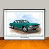 1966 Chevrolet Chevelle SS Muscle Car Art Print - 18" X 24" UNFRAMED