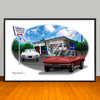 1966 Corvette 427 Service Center Car Art Print - 13" X 19" UNFRAMED