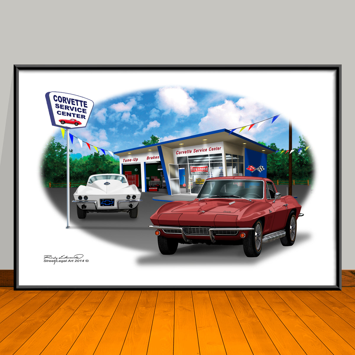 1966 Corvette 427 Service Center Car Art Print - 13