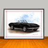 1966 Chevrolet Corvette Convertible Muscle Car Art Print - 18" X 24" UNFRAMED