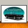 1966 Corvette Convertible Car Art Print - 13" X 19" UNFRAMED