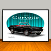 1966 Corvette Convertible Car Art Print - 13" X 19" UNFRAMED