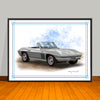 1966 Chevrolet Corvette Convertible Muscle Car Art Print - 18" X 24" UNFRAMED