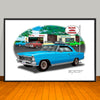 1966 Chevrolet Nova Garage Muscle Car Art Print 13" X 19" UNFRAMED