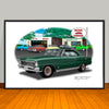 1966 Chevrolet Nova Garage Muscle Car Art Print 13" X 19" UNFRAMED