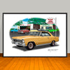1966 Chevrolet Nova Garage Muscle Car Art Print 13" X 19" UNFRAMED