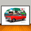 1966 Chevrolet Nova Garage Muscle Car Art Print 13" X 19" UNFRAMED