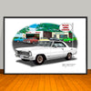 1966 Chevrolet Nova Garage Muscle Car Art Print 13" X 19" UNFRAMED
