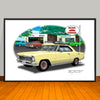 1966 Chevrolet Nova Garage Muscle Car Art Print 13" X 19" UNFRAMED