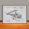 1966 Bell 47D-1 Helicopter Patent Print - Unframed