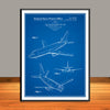 1966 Boeing 737 Jet Aircraft Patent Print - UNFRAMED