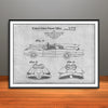1966 Adam West Batmobile Patent Print - Unframed