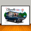1967 Chevelle SS Speed Shop Muscle Car Art Print - 13" X 19" UNFRAMED