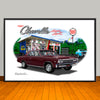1967 Chevelle SS Speed Shop Muscle Car Art Print - 13" X 19" UNFRAMED
