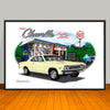 1967 Chevelle SS Speed Shop Muscle Car Art Print - 13" X 19" UNFRAMED