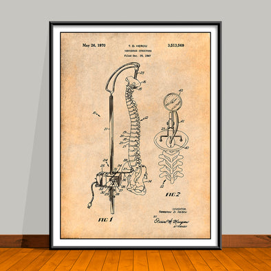 1967 Chiropractic Vertebra Structure Patent Print - UNFRAMED