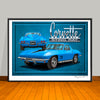 1967 Chevrolet Corvette Limited Edition Muscle Car Art Print - 18" X 24" UNFRAMED
